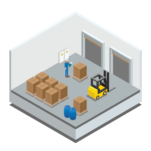 Illustration of a warehouse.